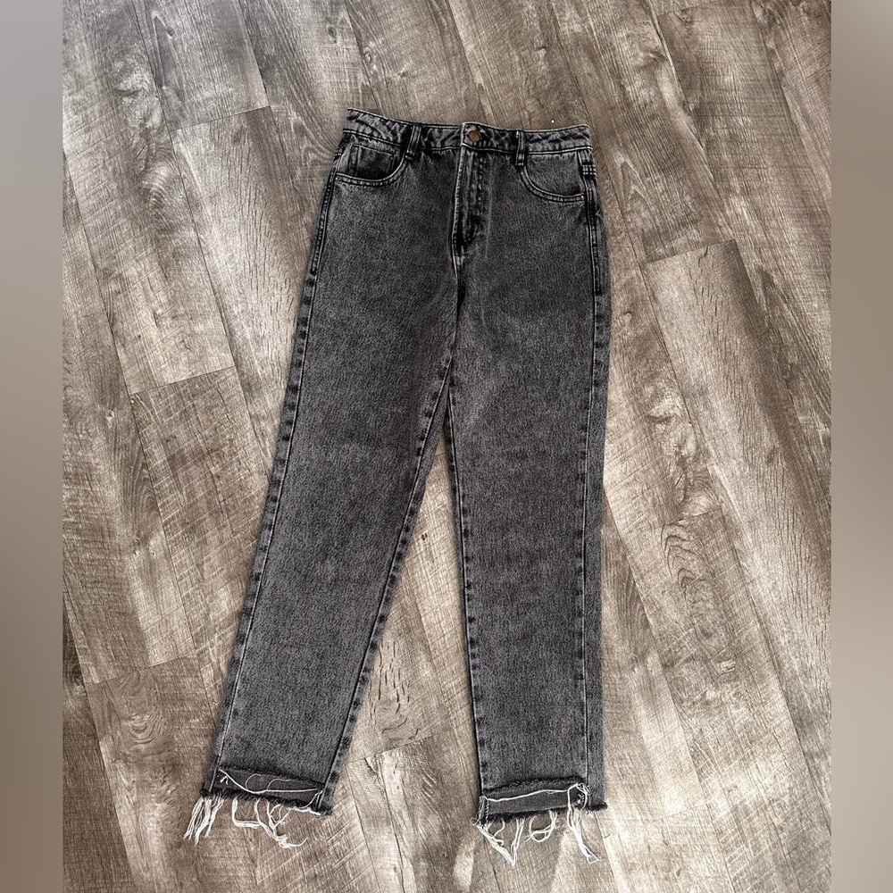 ZARA Straight High-Rise Washed Jeans ‘90s Inspired Denim Size S